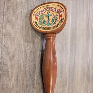 Anchor Steam Beer Tap Handle, 3 sided Wooden/ San Francisco